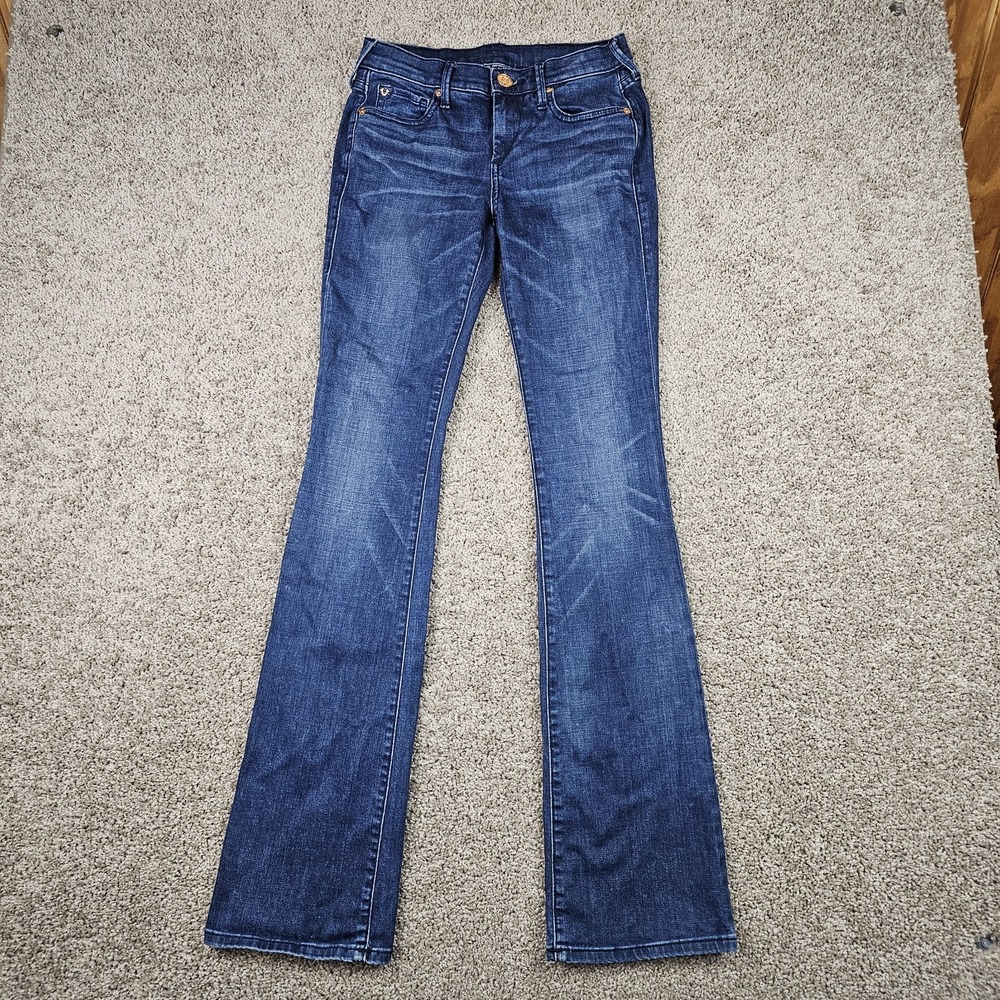True Religion Women's Bootcut Mid Rise Jeans Size 25 Blue Medium Wash